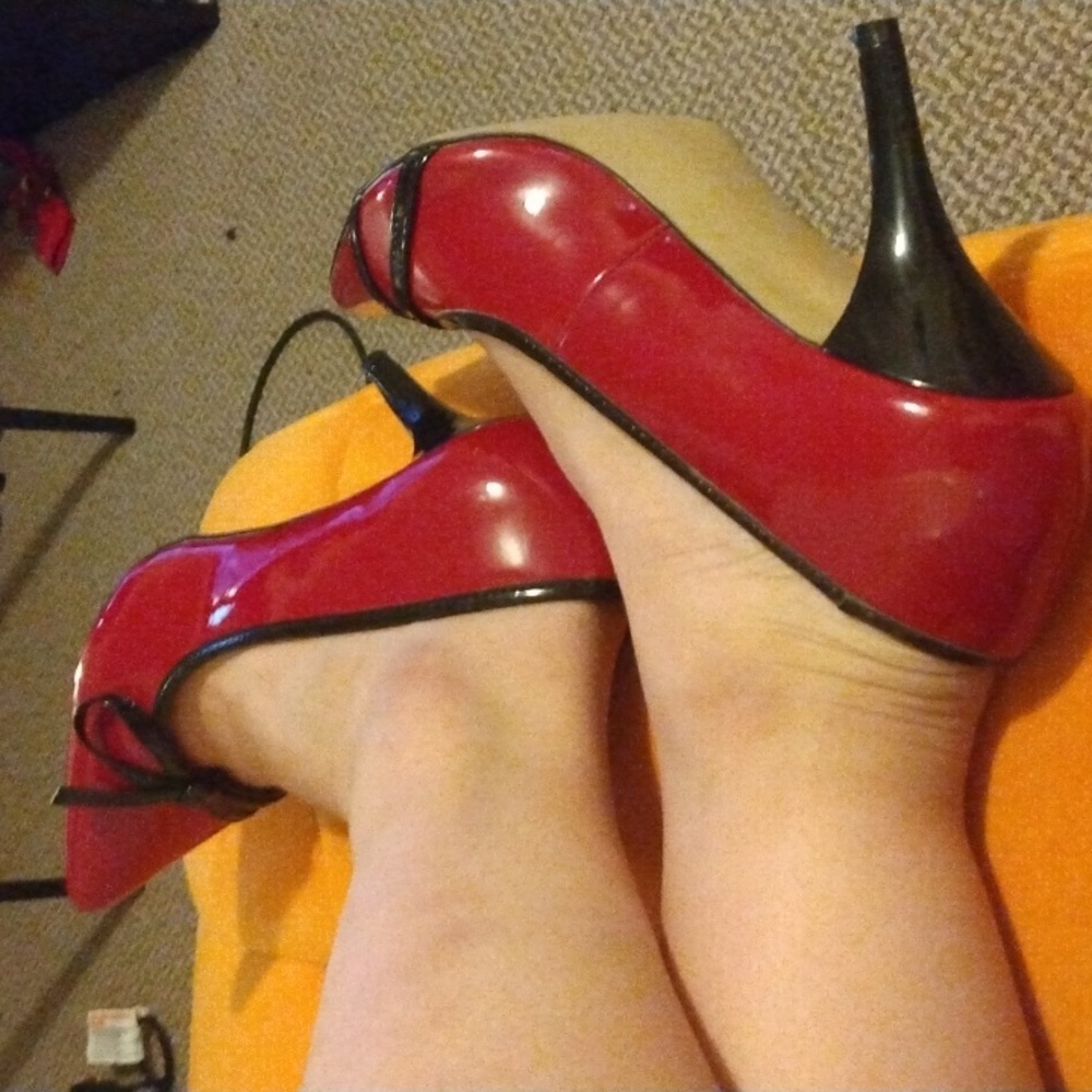 Deep red cato heels